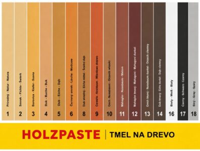 odtiene tmelu na drevo clou holzapste